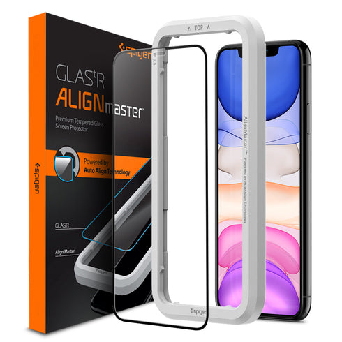 Spigen iPhone 11 Series Screen Protector Glas.tR AlignMaster Full Cover (1P)